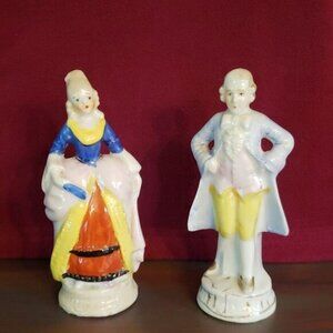 Vintage Porcelain Colonial Couple Figurines